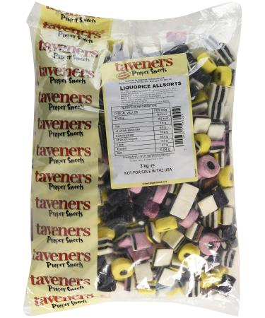 Taveners Liquorice Allsorts 3 Kg - Buy Online on GoSupps.com