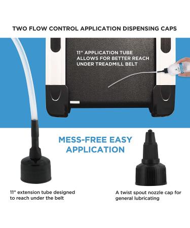 Action Fitness Silicone Treadmill Belt Lubricant - 4oz Bottle with Application Tube and Twist Spout Cap - Buy Online on GoSupps.com