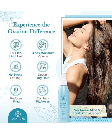 Ovation Hair Volume Enhancer Styling Spray - 6oz - Adds Maximum Volume for Fine Hair - No Sulfates or Parabens - Buy Online on GoSupps.com
