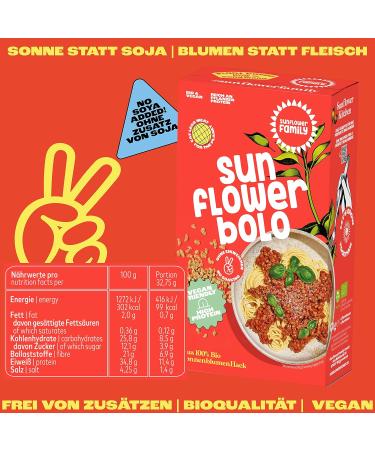 Buy Organic Sunflower Bolognese Meat with Spice Mix - 131g (Pack of 2) | Healthy Vegan Alternative - International Shipping Available - Buy Online on GoSupps.com