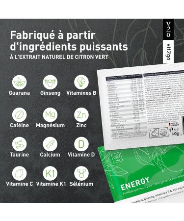 Vit2go ENERGY (30 sachets) - Boisson nerg tique sport en poudre avec caffeine guarana taurine et lectrolytes sans sucre boisson en poudre made in Germany - Buy Online on GoSupps.com