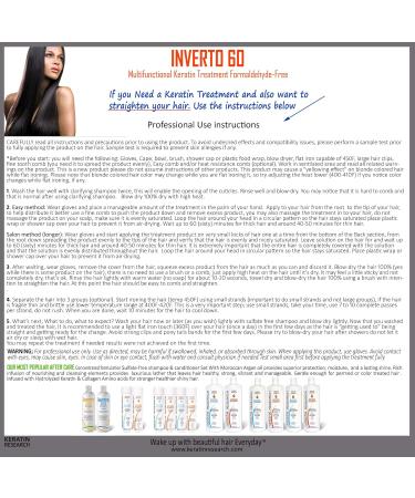INVERTO 60 Advanced Gel Complex Brazilian Keratin Treatment - Formaldehyde Free Hair Straightening & Repair (XL SET - 1000ml) | International Shipping - Buy Online on GoSupps.com