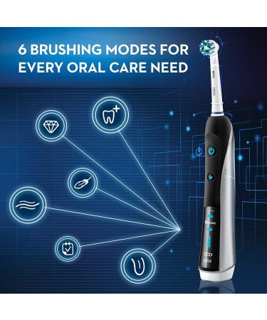 Oral-B 7000 SmartSeries Black Electronic Power Rechargeable Toothbrush | Bluetooth Connectivity | Braun | 8 Piece Set - Buy Online on GoSupps.com