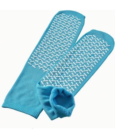 Green Sky Teal 12 Pairs Bariatric Non-Slip Grip Socks for Men and Women - One Size - Buy Online on GoSupps.com