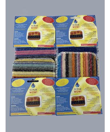 Scrub-Wow Scrubbys Extreme Value 4 Pack - All Stripes Designs (Free Scrubby) - Environmentally Friendly & Dishwasher Safe - Made in Europe - Buy Online on GoSupps.com
