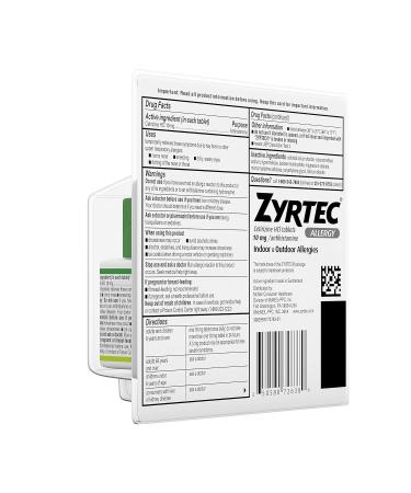 Zyrtec 24-Hour Allergy Relief - 45 Tablets - Buy Online on GoSupps.com