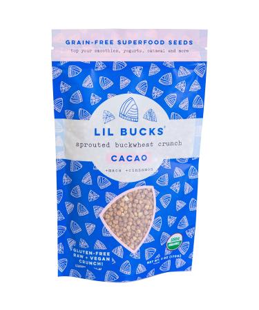 Lil Bucks Sprouted Buckwheat Groats Raw Organic, Grain-Free Granola (CACAO, 1 Pack) CACAO 6 Ounce (Pack of 1)