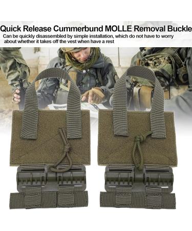 2-Piece Tactical Backpack Accessories - Molle Quick Lock Set & Removal Buckle (Green) | International Shipping - Buy Online on GoSupps.com