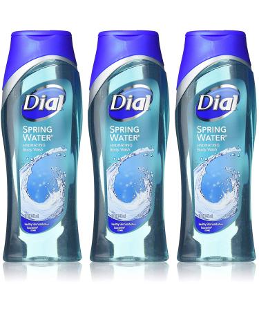 Dial Body Wash Spring Water 16 Ounce Hydrating (473ml) (Pack of 3)