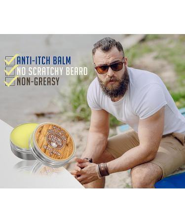 Viking Revolution Beard Balm Cedar & Pine Scent - Argan & Jojoba Oils - Styles, Strengthens, Softens - Leave-in Conditioner for Men - Buy Online on GoSupps.com