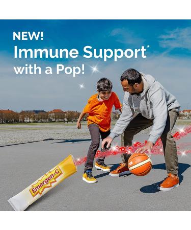 Emergen-C Kidz Crystals On-The-Go Immune Support Supplement - Sparkly Strawberry Flavored 56 Stick Packs - Buy Online on GoSupps.com
