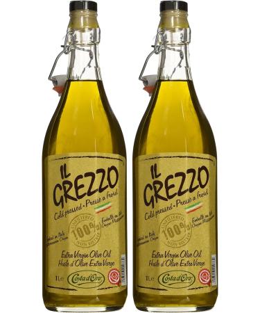 Grezzo Unfiltered Extra Virgin Olive Oil - Twin Pack 1 L 2 Count - Buy Online on GoSupps.com