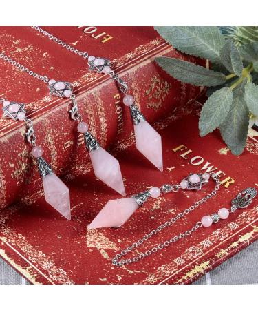 Kyeygwo Rose Quartz Pendulum - Double Crystal Point for Divination Meditation & Reiki Healing | International Shipping - Buy Online on GoSupps.com