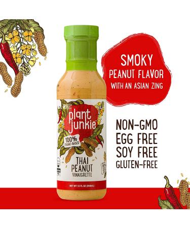 Plant Junkie Thai Peanut Vinaigrette Dressing - 12 Fl Oz - Buy Online on GoSupps.com