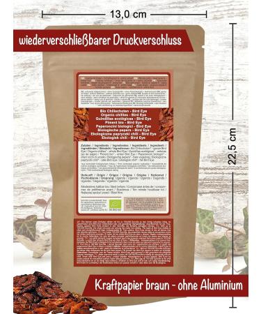 Buy Direct & Friendly Organic Chili Bird Eye Hot Dried Peppers (40g) - Spicy Flavor for International Shipping - Buy Online on GoSupps.com