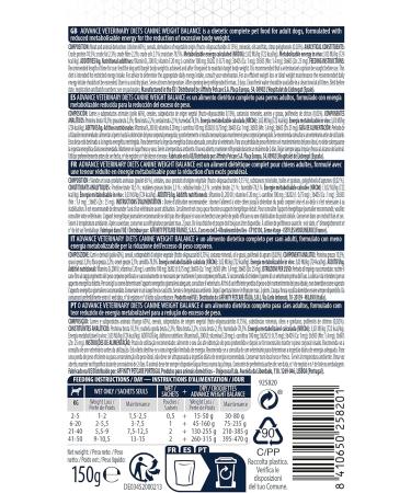 Advance Veterinary Diets Weight Balance Wet Dog Food: Multipack 8 sachets 150g - Buy Online on GoSupps.com