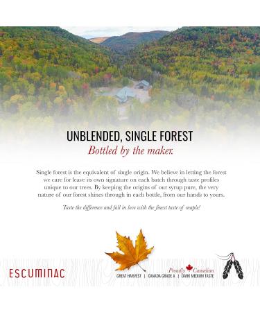 12 x 50 ml Escuminac Maple Syrup (Late Harvest Dark-Robust Taste) - Buy Online on GoSupps.com