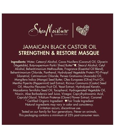 SheaMoisture Jamaican Black Castor Oil Treatment Masque 11.5oz - Paraben Free Hair Mask for Dry Hair - 12 Fl Oz - Buy Online on GoSupps.com