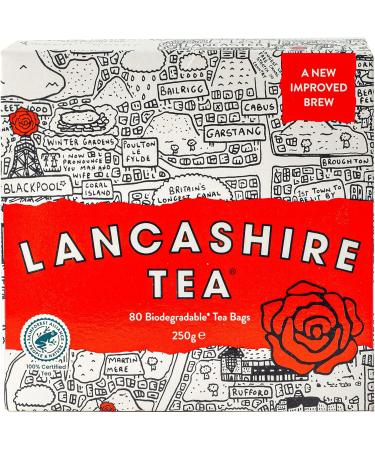 Lancashire Tea Lot de 6 x 80 sachets de th (480 sachets biod gradables en vrac noir) pour la restauration le partage les pauses th au bureau Certifi Rainforest Alliance - Buy Online on GoSupps.com