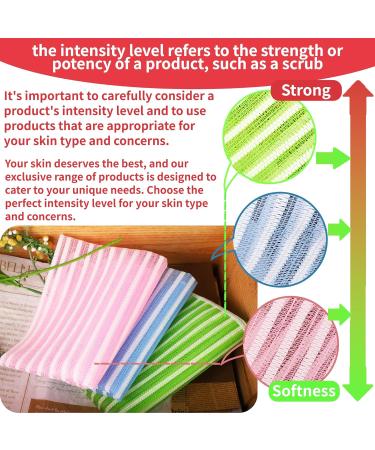 Exfoliating African Net Bath Wash Cloths - Pack of 3 - Korea Made - 3 Colors - Gentle Body Scrub Cloth for Effective Cleaning - Buy Online on GoSupps.com