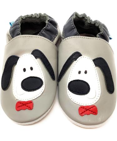 MiniFeet Premium Soft Leather Baby Shoes - Buy 4 Pairs, Get 1 Free! | Toddler Shoes 0-6 Months to 4-5 Years | Grey Dogs Design - Buy Online on GoSupps.com