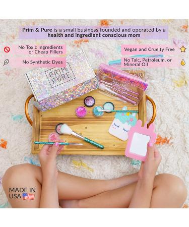 Prim and Pure Mineral Gift Set with Unicorn Mirror | Kids Eyeshadow & Mineral Blush Makeup Kit | Organic & Natural | Made in USA - Buy Online on GoSupps.com