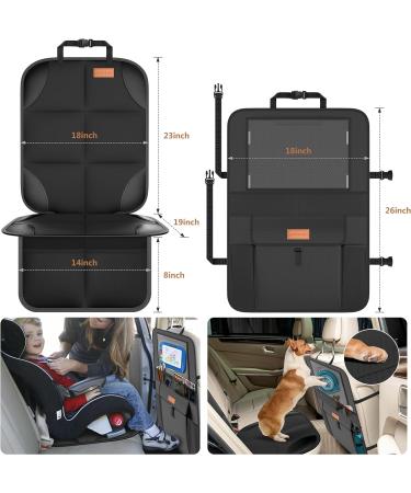 Smart eLf Car Seat Protectors for Kids - Front/Back Seat Cover Set with Storage - Protects Upholstery from Stains & Damage - Buy Online on GoSupps.com