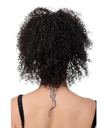 WIG ME UP Women's Curly Medium Length Afro Wig - Voluminous Dark Brown & Chocolate Brown Frizzy Style | International Shipping Available - Buy Online on GoSupps.com