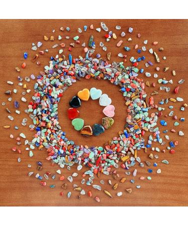 XIANNVXI 10 Pcs Healing Crystals Heart Stones Set - Natural Reiki Chakra Gemstones - Multicolour Pocket Stones Gift Set - Buy Online on GoSupps.com