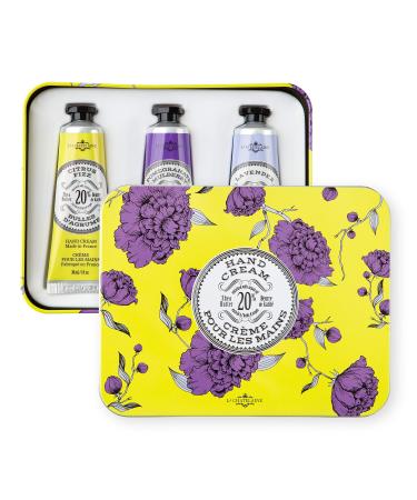 La Chatelaine Deluxe Hand Cream Chartreuse Trio Gift Set | Graduation Present | Teacher Gift | Ready-To-Give Decorative Tin | 3 x 1 fl. oz | Plant-Based  Made in France with 20% Organic Shea Butter & Argan Oil (Citrus Fi...