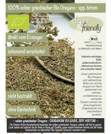 Real Greek Organic Oregano - Origanum vulgare ssp. Hirtum | Dried (500g) | Enjoy as Tea | International Shipping Available - Buy Online on GoSupps.com