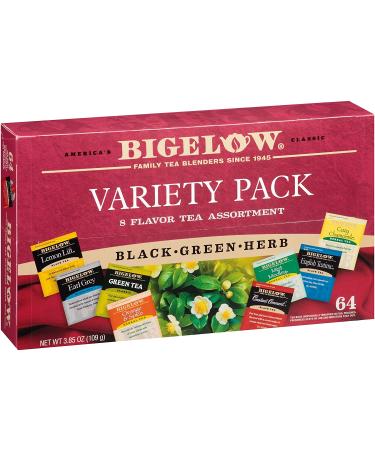Bigelow Herbal Tea Assortment - 64 Variety Pack | English Teatime, Earl Grey, Chamomile & More - Buy Online on GoSupps.com