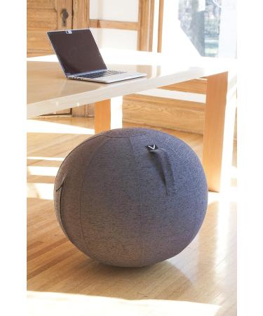 Vivora Luno Exercise Ball Chair  Chenille for Home Offices  Balance Training  Yoga Ball Max Charcoal - Buy Online on GoSupps.com
