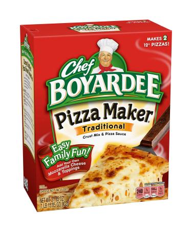 Chef Boyardee Pizza Kit, Family Size, Cheese, 31.85 oz (Pack of 6)