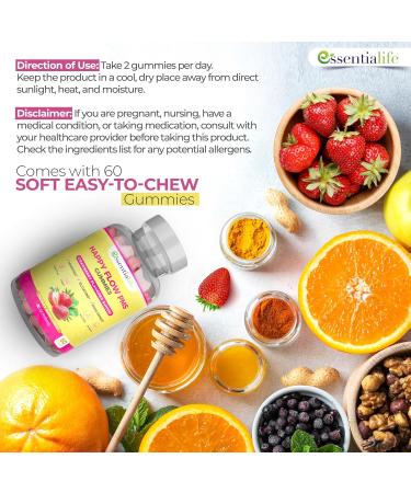 Happy Flow Strawberry Chewable PMS Gummies | Hormone Balance Chasteberry Supplement with Dong Quai & Vitamin B6 | Period Relief for Women (60 Count) - Buy Online on GoSupps.com