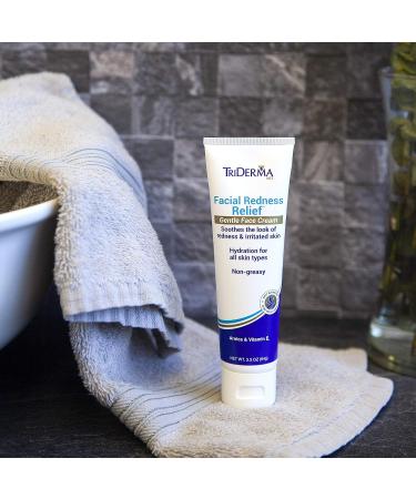 TriDerma Facial Redness Relief Gentle Face Cream - 3.3 oz (Pack of 1) - Buy Online on GoSupps.com