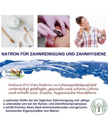 Pure E500II Natura Pro Vita Natron - 2kg Aluminum-Free Vegan Soda Powder for Dental Care Cooking Baking Cleaning & Body Care | International Shipping Available - Buy Online on GoSupps.com