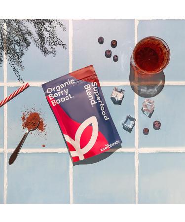 Healthxcel Super Berry Boost Powder 150g | Vegan & Organic | Immunity & Heart Health Support | Stress Reduction | Goji, Acai, Beetroot & More - Buy Online on GoSupps.com