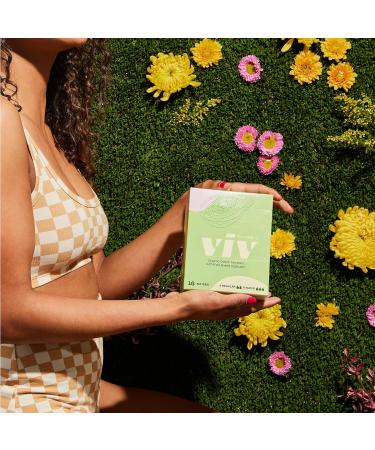 Viv For Your V Tampons - Organic Cotton with BPA-Free Applicator - 16 Count Regular & Super Absorbency Combo Pack - Buy Online on GoSupps.com