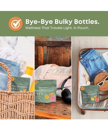 Vitanergy Multivitamin Women Gummies with Vitamin D3 K2 16 Essential Vitamins and Minerals Bone Heart and Immune Support Vegan Sugar-Free Mango Orange Flavor Portable Pouch Made in USA 60 Ct - Buy Online on GoSupps.com