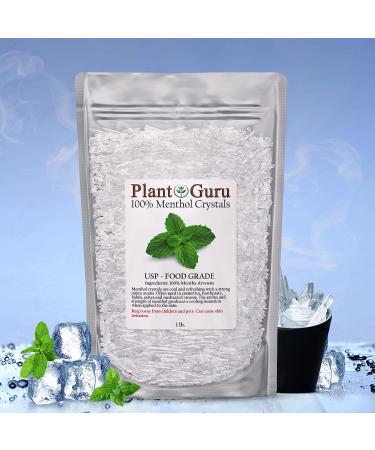 1 lb. Menthol Crystals - 100% Pure Natural Mentha Arvensis - USP Food Grade for Cosmetics, Salves, Balms, Creams, & Soap Making - Buy Online on GoSupps.com