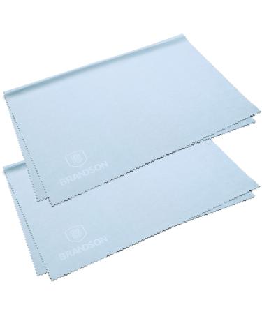 Brandson glasses cleaning cloths XXL (30x40 cm light blue 2 pieces) glasses microfiber cloth large washable - microfiber brille towel cleaning towels for glasses cell phone display etc. 2 pieces (1 Pack) light blue