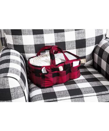 Trend Lab Red Buffalo Check Storage Caddy for Baby Nursery | Diaper Organizer 12x6x8 | Changing Table Accessories - Buy Online on GoSupps.com