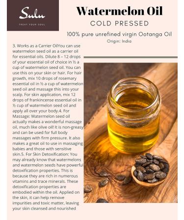100% Pure Unrefined Cold Pressed Watermelon Seed Oil - Ootanga Oil (16 fl. oz) | Natural Skincare & Haircare | International Shipping Available - Buy Online on GoSupps.com