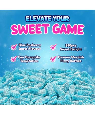  Sweetzone Sweetzone Fizzy Blue Raspberry 805g - 350 Gummies - Delicious Raspberry Chew Candy - Dive into Blue Candy with this Halal Candy Perfect for Everyone - Buy Online on GoSupps.com