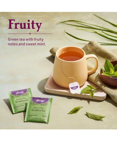 Yogi Tea - Green Tea Kombucha (3 Pack) - Contains Caffeine - Organic Tea - 48 Tea Bags - Buy Online on GoSupps.com