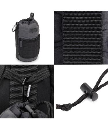 USA GEAR FlexARMOR-X Large Lens Case Pouch - Deluxe Neoprene Protection - Fits 70-300mm Lens - Carabiner Clip, Zippered Pocket - Black/Gray - Buy Online on GoSupps.com