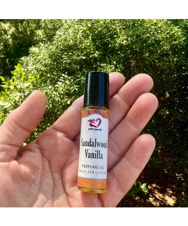 Sandalwood Vanilla Perfume Oil | .03 oz/10 ml Roll On Bottle with Organic Jojoba Oil | Convenient fits in your purse or travel bag | Made in Santa Barbara California (Sandalwood Vanilla) - Buy Online on GoSupps.com