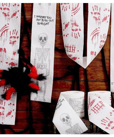 Winoo Design Halloween Toilet Paper 2 Rolls 3-Ply Paper 25 Sheets per Roll Halloween Party Decorations for Adults Bathroom Tissue for Halloween Party Supplies - Buy Online on GoSupps.com