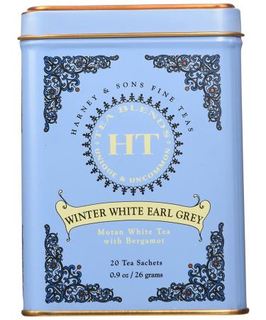 Harney & Sons Winter White Earl Grey Tea - 20 Sachets (0.9 oz) | Premium Flavor & Aroma - Buy Online on GoSupps.com